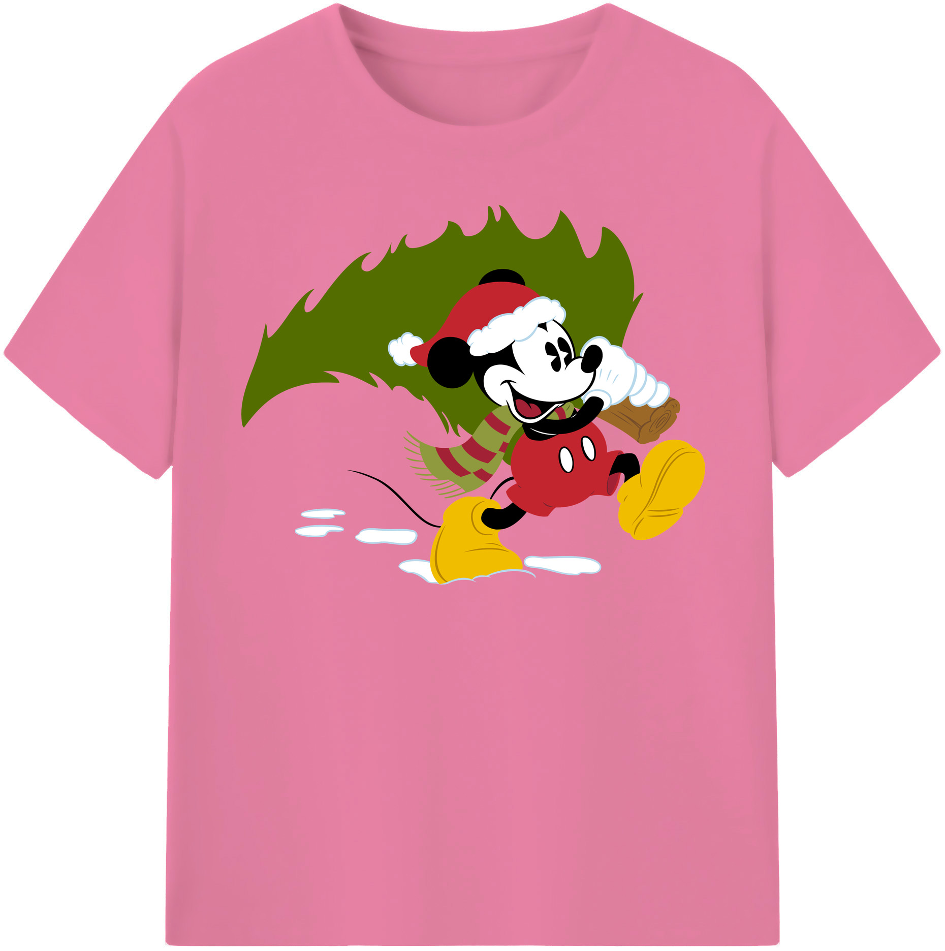 （画像用） ミッキーマウス Mickey Mouse 綿100％半袖Tシャツ（フロントプリント）